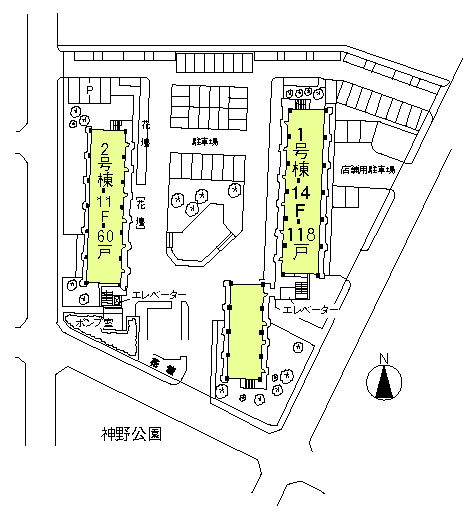 日比野団地>住棟図