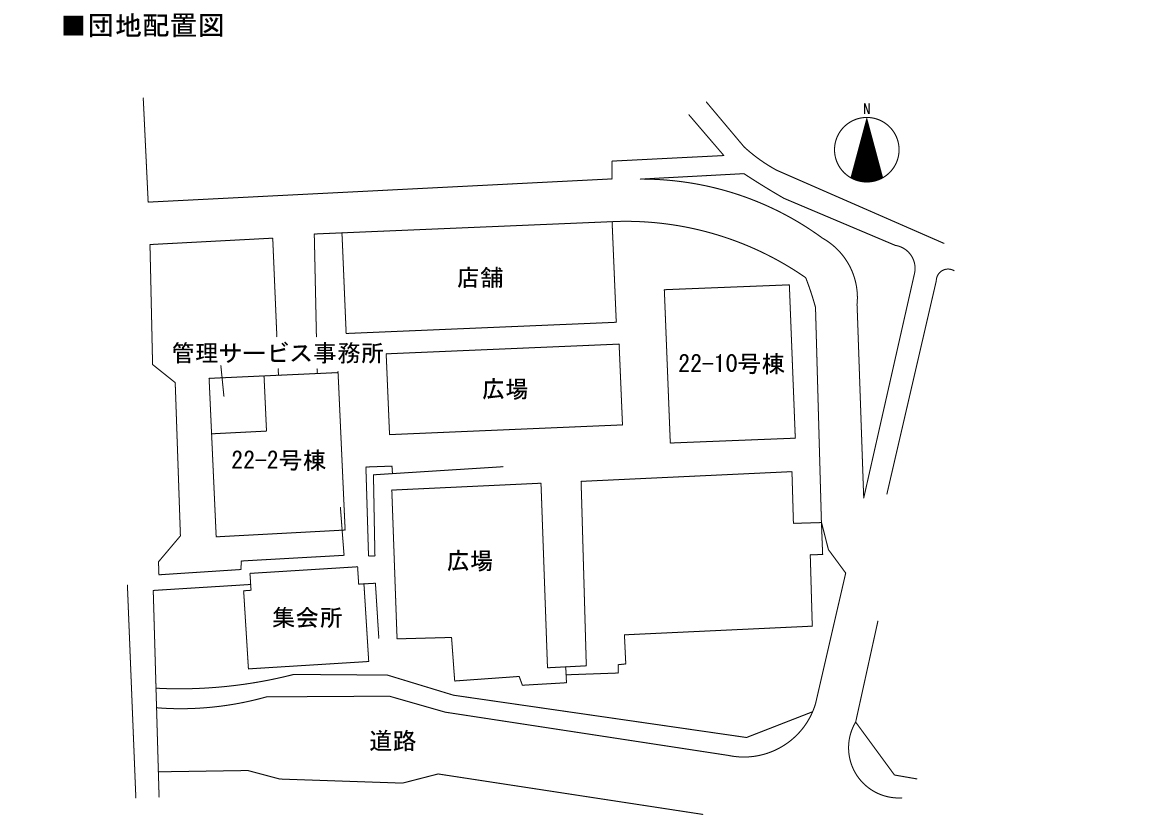 泉北茶山台三丁団地>住棟図