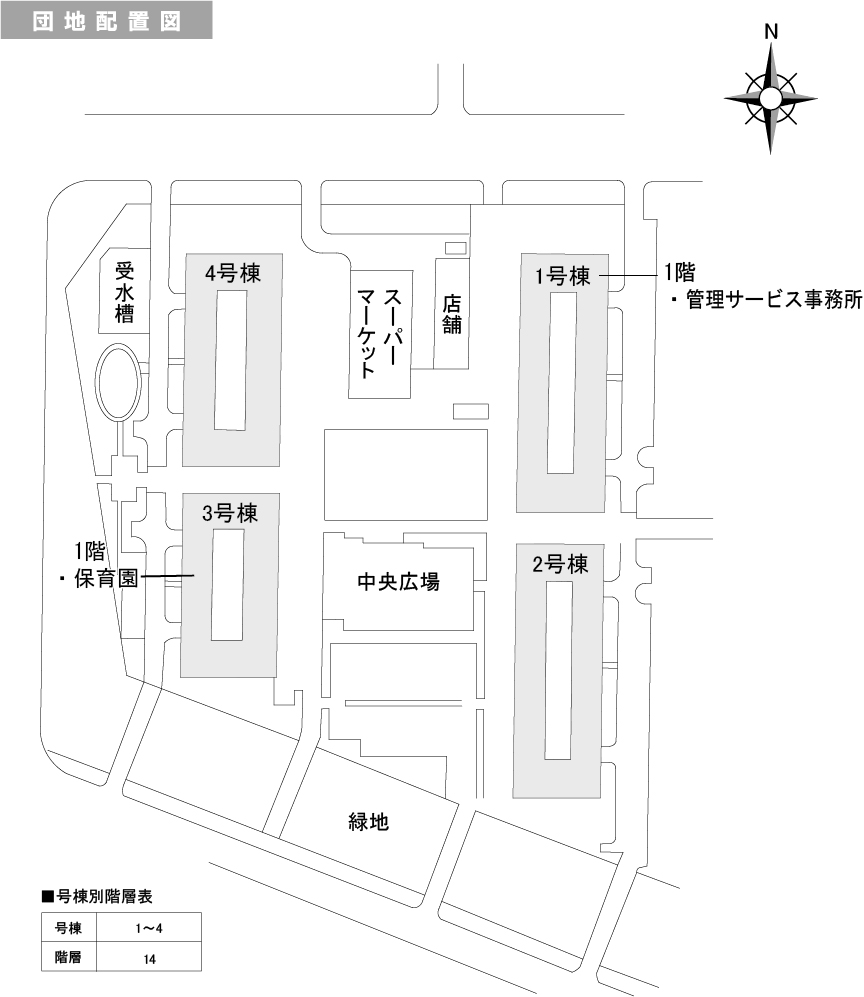 南港前団地>住棟図