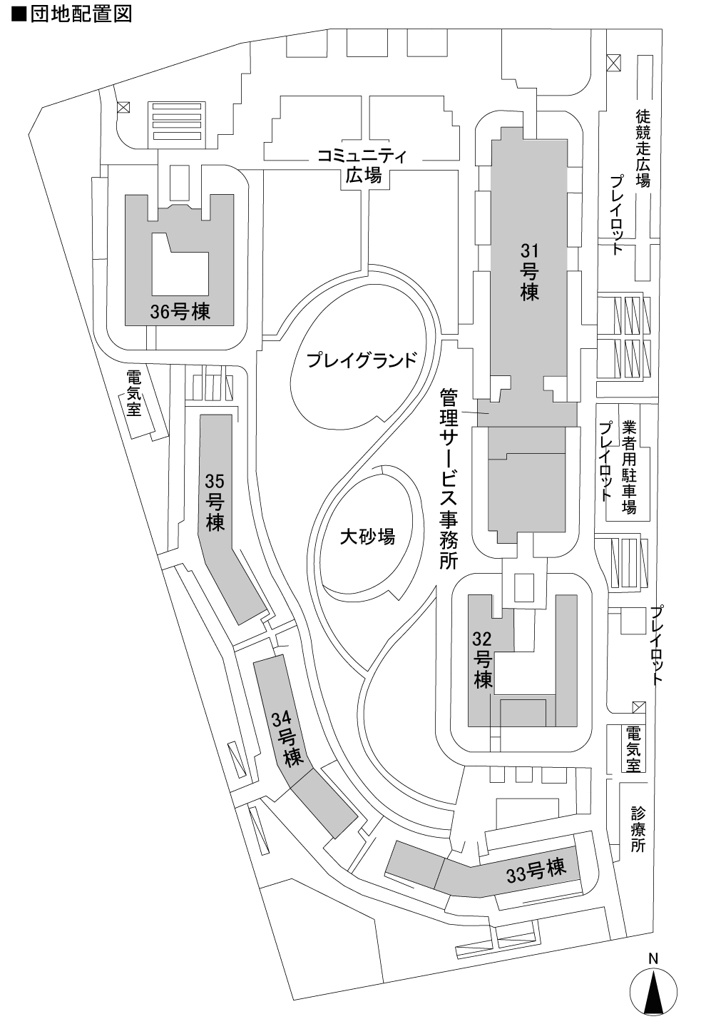 南港しらなみ団地>住棟図