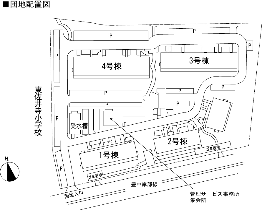 東千里山団地>住棟図