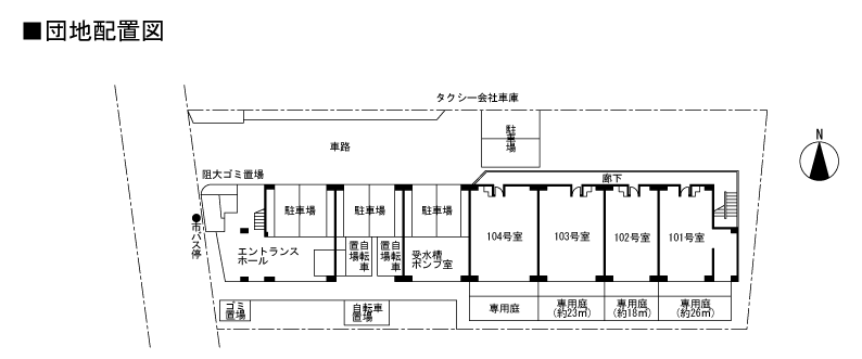エステート喜連東>住棟図