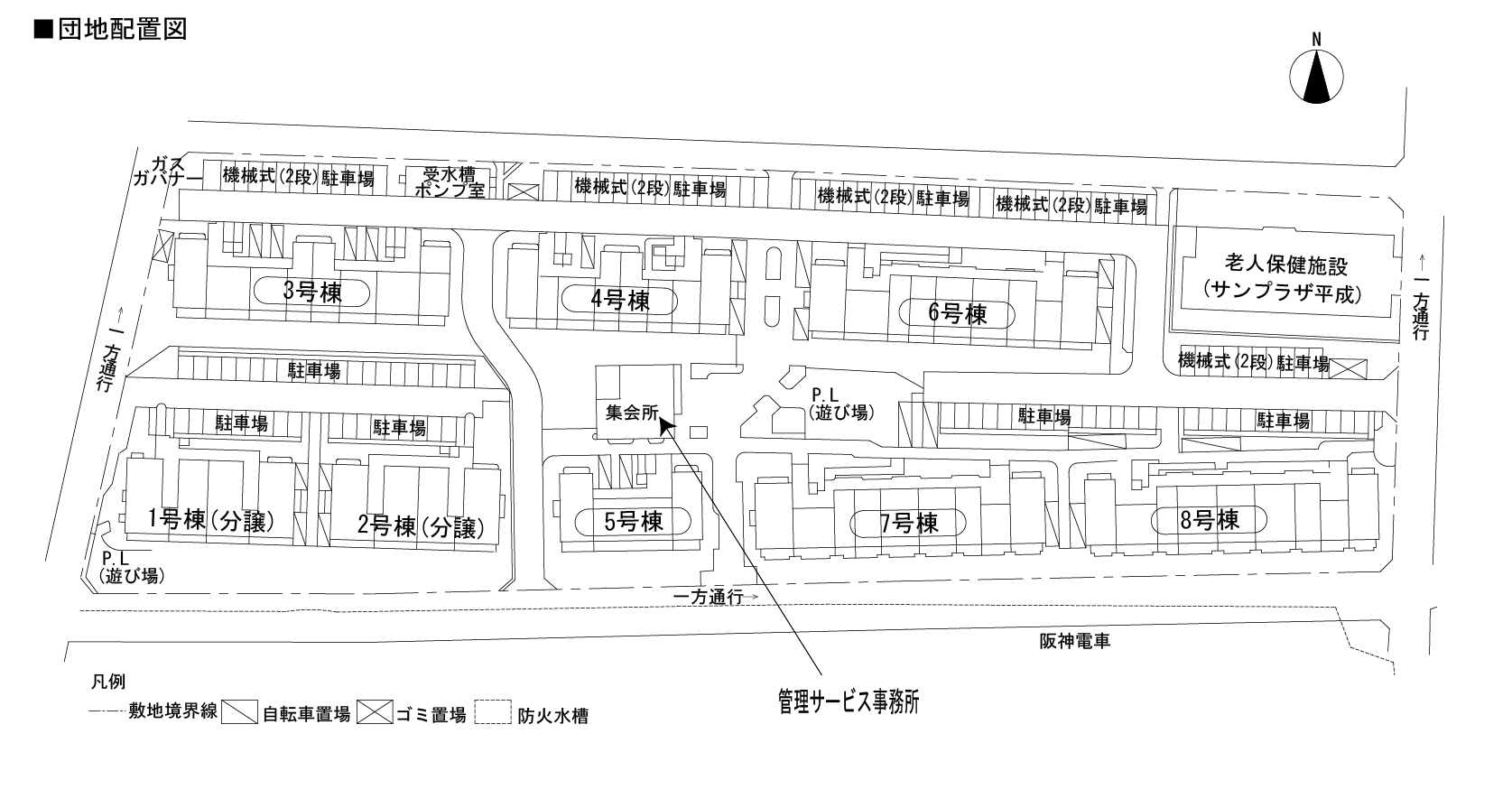 ルミエール千鳥>住棟図