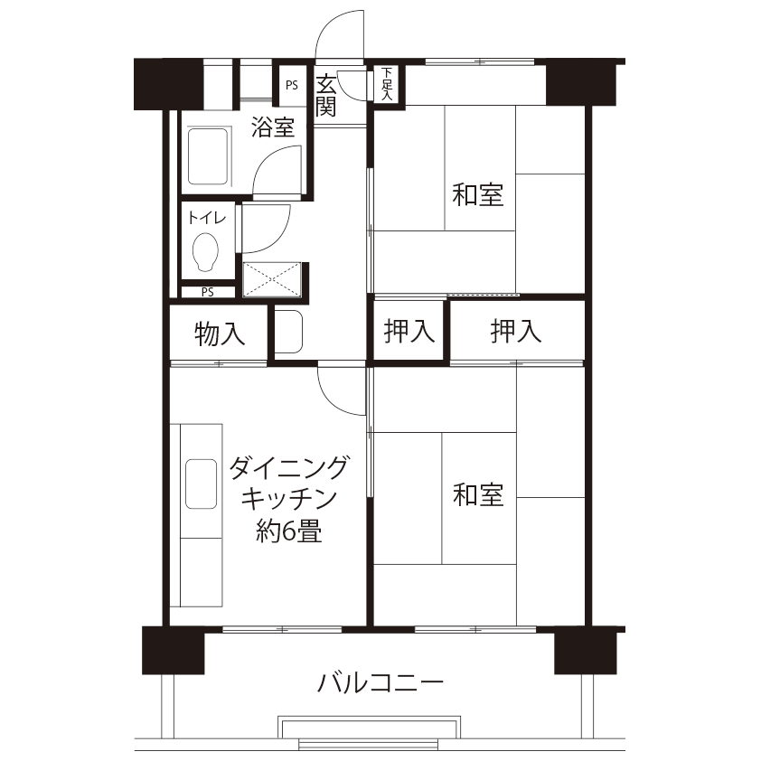 南砂七丁目住宅>間取図