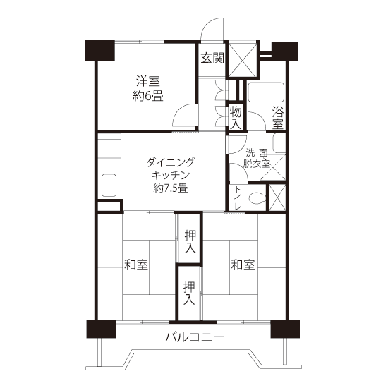 コーシャハイム八潮西＞間取図