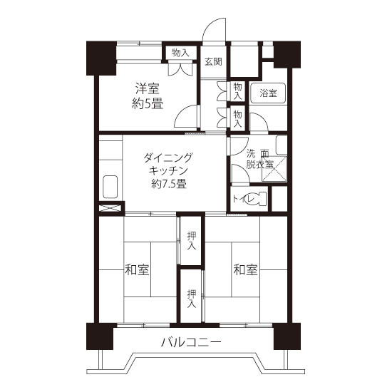 コーシャハイム八潮北>間取図