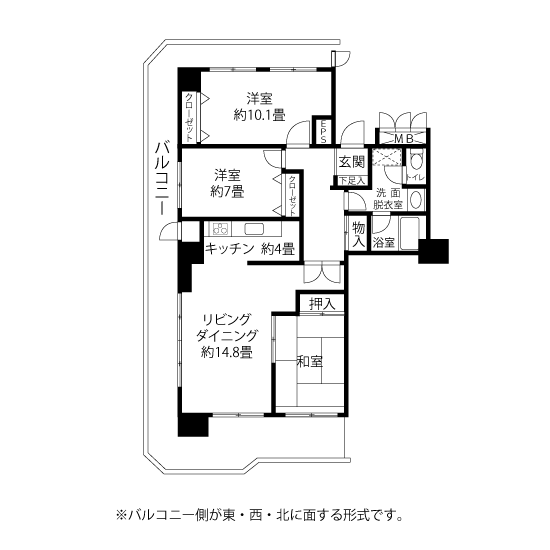 トミンハイム海岸三丁目＞間取図