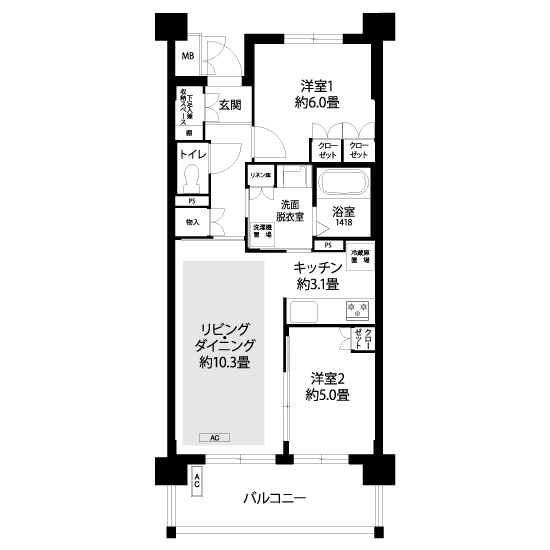 コーシャハイム方南町ガーデンコート＞間取図