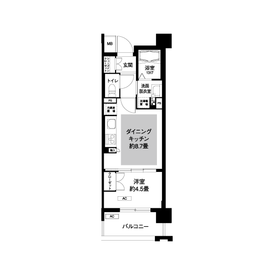 コーシャハイム向原>間取図