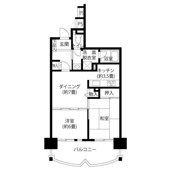 トミンハイム台場五番街＞間取図