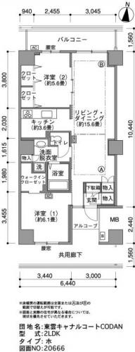 東雲キャナルコートCODAN＞間取図