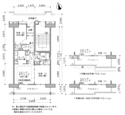 十日市場ヒルタウン コンフォール十日市場十四番街>間取図