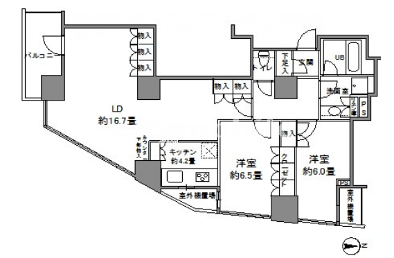 カスタリアタワー品川シーサイド>間取図