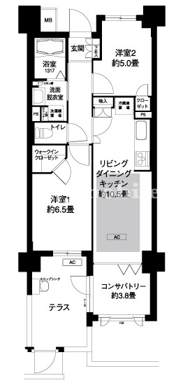コーシャハイム向原＞間取図