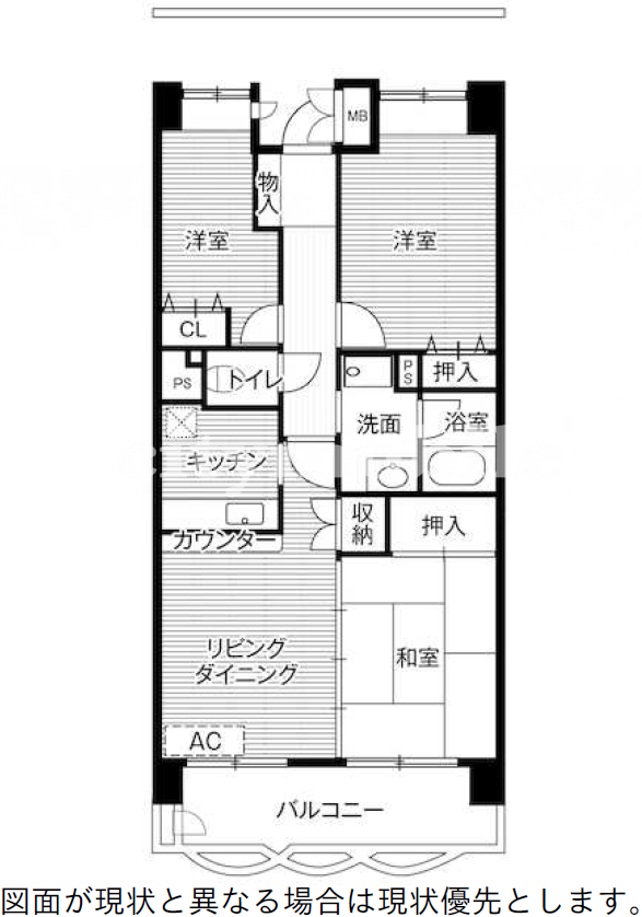 ビレッジハウス潮見タワー＞間取図