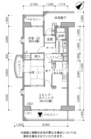 ビーコンヒル能見台サウスヒル>間取図