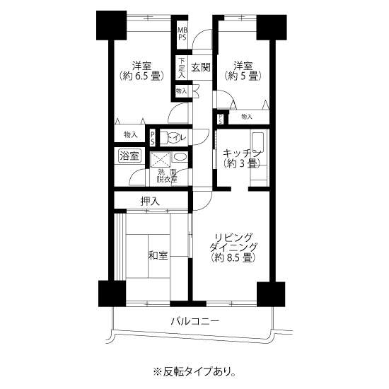 トミンハイム立川泉町＞間取図