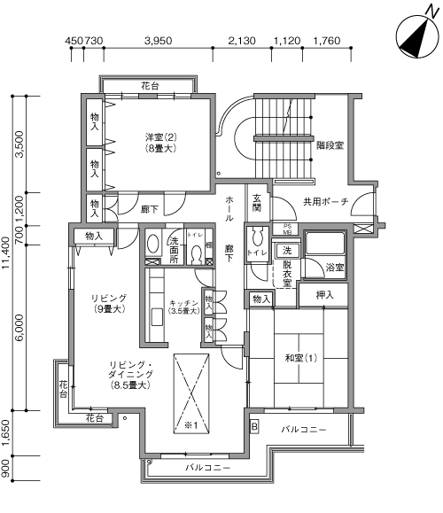シティハイツ日野旭が丘＞間取図