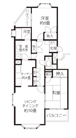 コーシャハイム上北台>間取図
