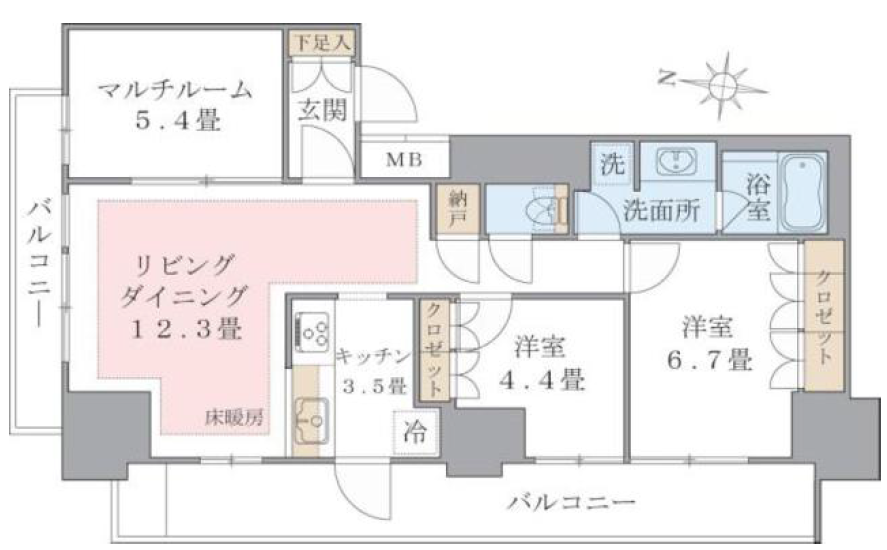 Brillia ist 東雲キャナルコート(ブリリアイスト)>間取図