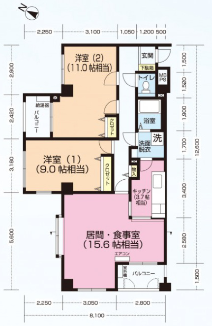 パティオス14番街>間取図