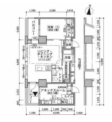 東雲キャナルコートCODAN＞間取図