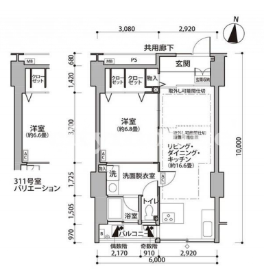 東雲キャナルコートCODAN>間取図