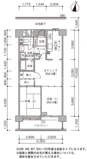 シャレール新蒲田＞間取図