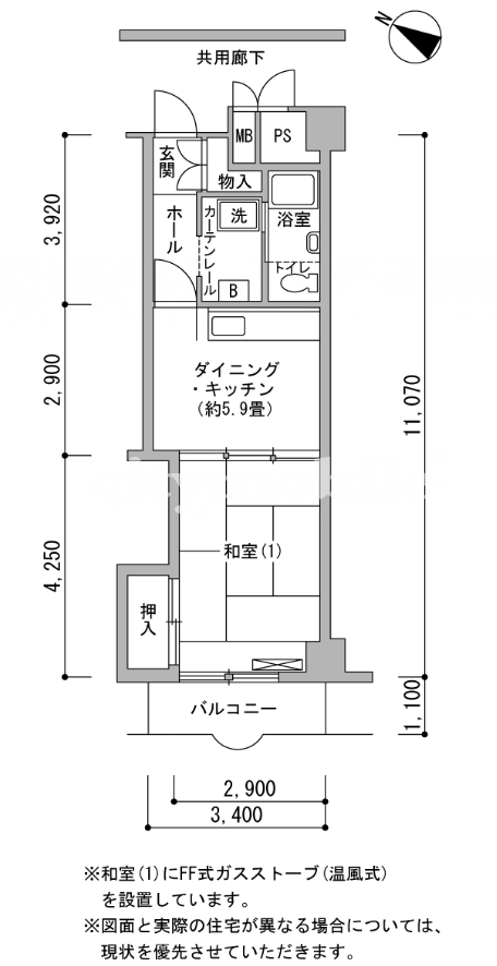 札幌狸小路団地>間取図