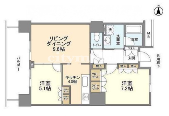豊洲シエルタワー>間取図
