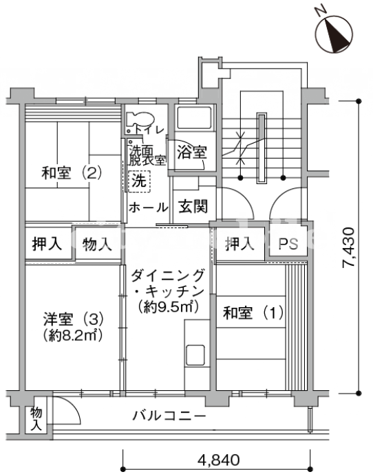 竹の塚第二団地＞間取図
