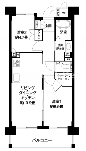 コーシャハイム千歳烏山>間取図