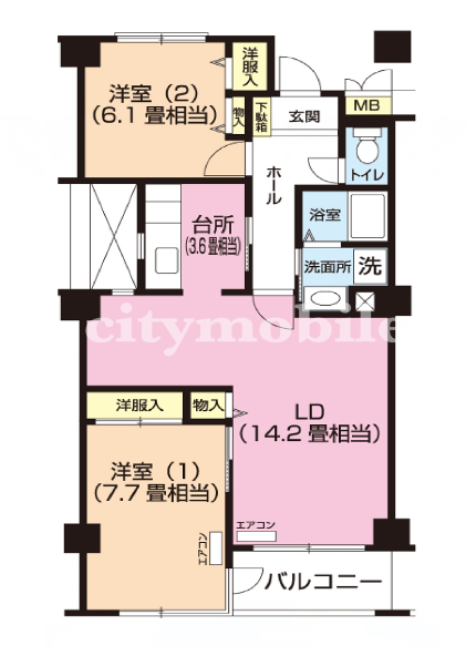 パティオス9番街>間取図