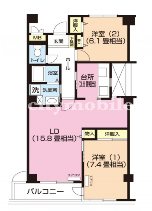 パティオス9番街＞間取図