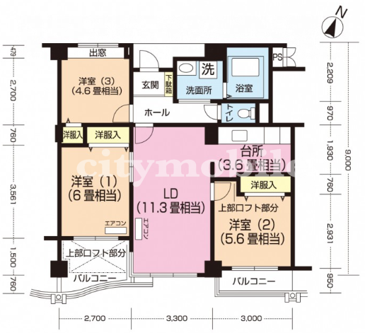 パティオス13番街>間取図
