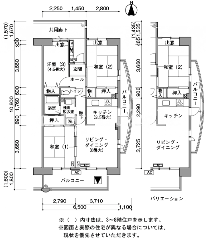 プロムナード東伏見>間取図