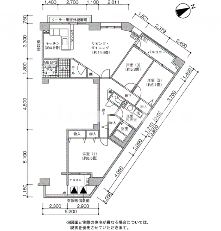 多摩ニュータウン ファインヒルいなぎ ビュープラザ向陽台＞間取図