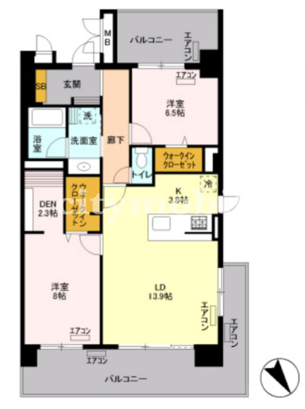 ロイヤルパークスリバーサイド>間取図