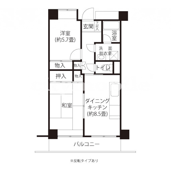 トミンハイム薬王寺1-203＞間取図